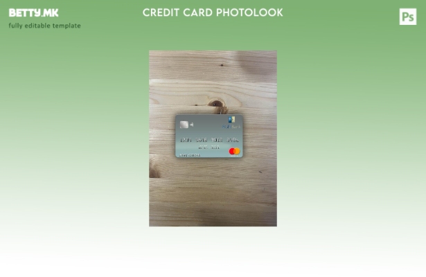 модерен стил Габонски BGFI банка мастер картички photolook преден шаблон